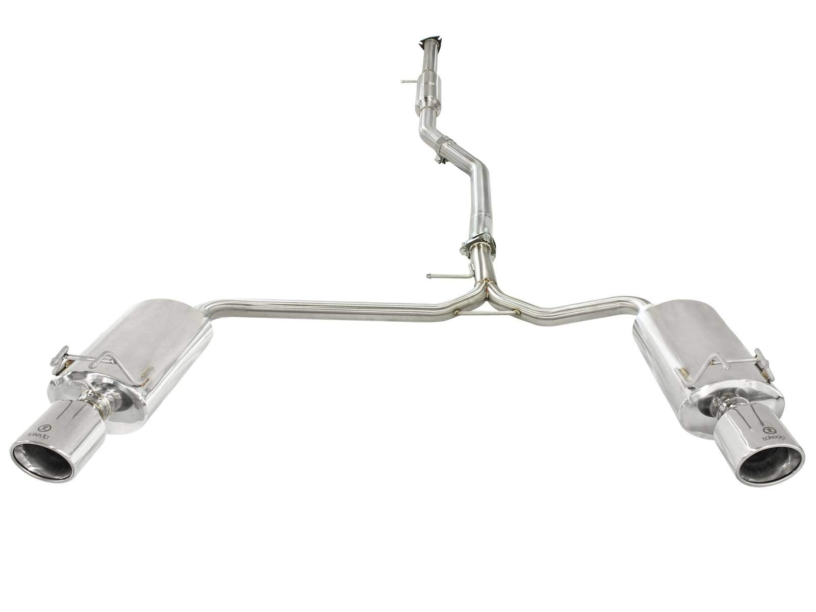 304 Stainless Steel aFe Cat-Back Exhaust System with Polished Tips for Honda Accord Coupe EX-L V6-3.5L Engine