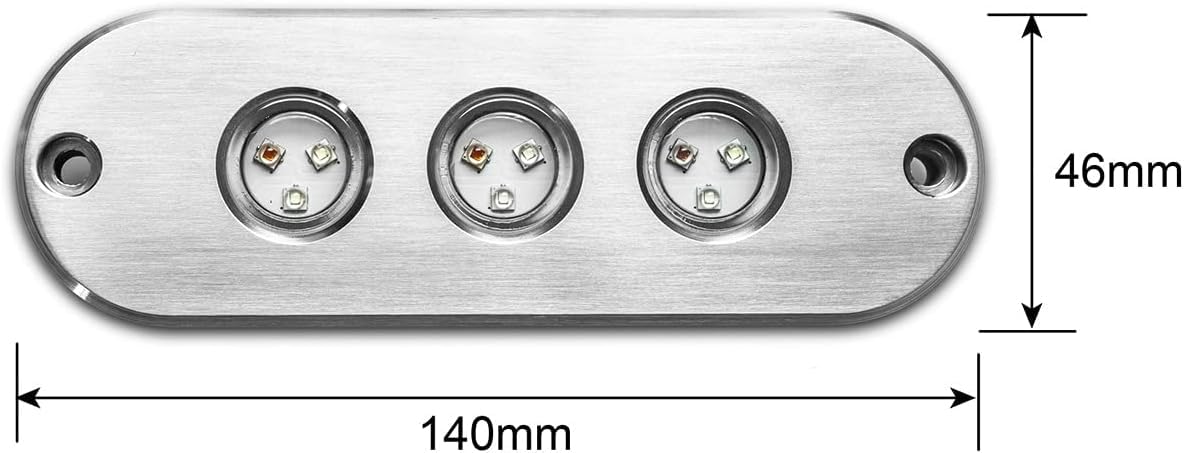 XKGLOW Automotive XK075002 27W Surface Mount Marine IP 68 Underwater Light