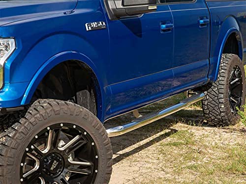 3" Ionic Stainless Nerf Bars (fits) 2019-Up Dodge Ram 1500 Quad Cab Only Side Steps (223807)