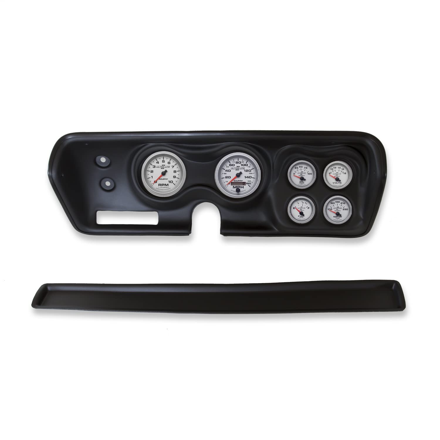 AUTO METER Direct Fit Dash Kit 2140-14, Bbody/Chrgr/GTX/Rdrnr/Sat 71-74, RPM/Mph/Fuel/Oilp/Wtmp/Bat, Ultra-Lite Ii