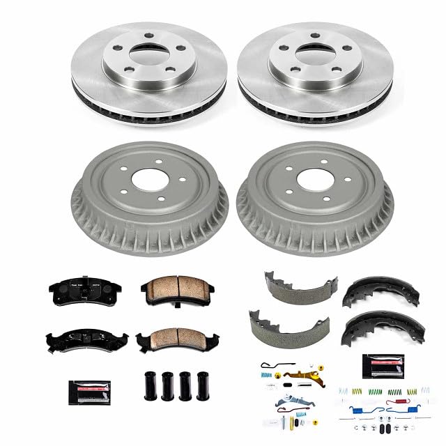 Power Stop KOE15441DK Replacement Brake Kit-OE Brake Drums & Ceramic Brake Pads Front and Rear