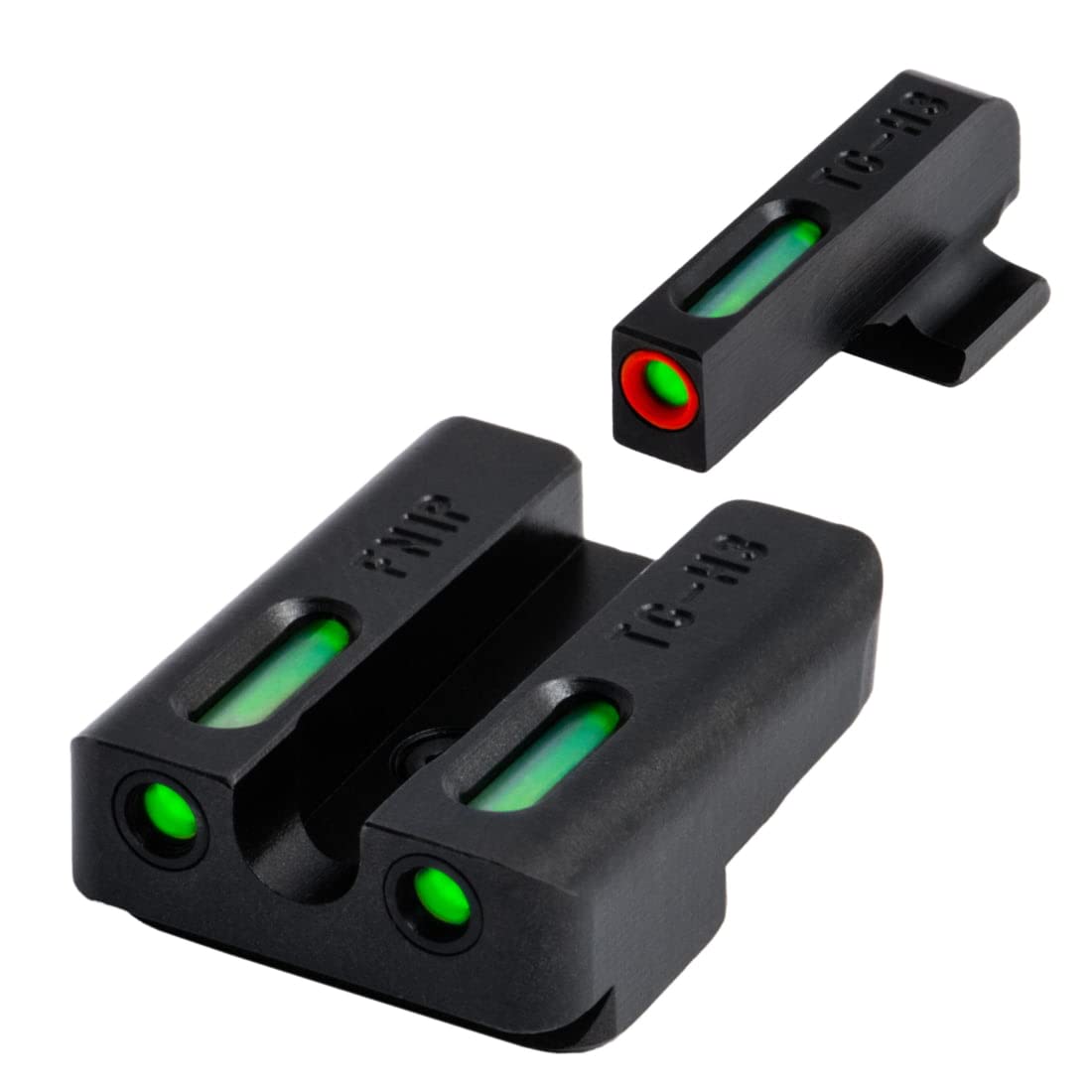 TRUGLO TFX PRO Handgun Sight - Durable, Compact Snag-Free Glowing Tritium & Fiber-Optic Xtreme Night Sight with High Contrast Orange Front Ring, Compatible with FN FNX9 Handguns