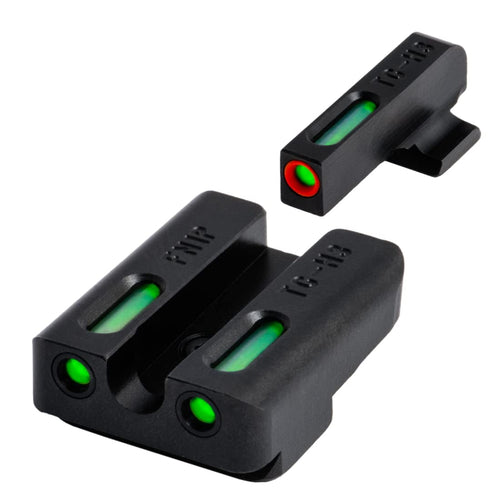 TRUGLO TFX PRO Handgun Sight - Durable, Compact Snag-Free Glowing Tritium & Fiber-Optic Xtreme Night Sight with High Contrast Orange Front Ring, Compatible with FN FNX9 Handguns