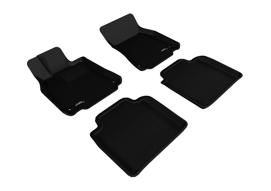 KAGU 3D MAXpider Custom Fit Floor Mat (BLACK) for 2007-2012 LEXUS LS460L - 1ST ROW 2ND ROW