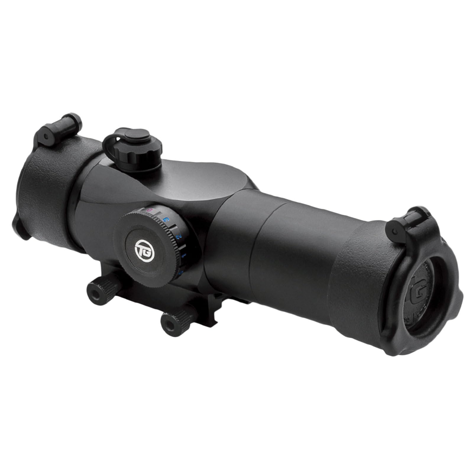 Triton TRUGLO 30mm 3-MOA Hunting Durable Lightweight Waterproof Fogproof Shock Resistant Adjustable Tri-Color Dot Sight | Flip-Up Lens Caps, Sunshade, Integrated rail mount & Battery Included