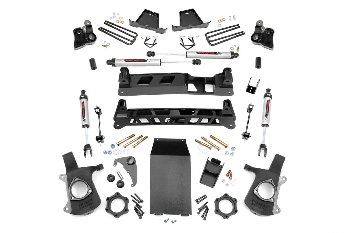 6" Rough Country Lift Kit w/V2 Shocks for 99-06 Chevy/GMC 1500 4WD - 27270