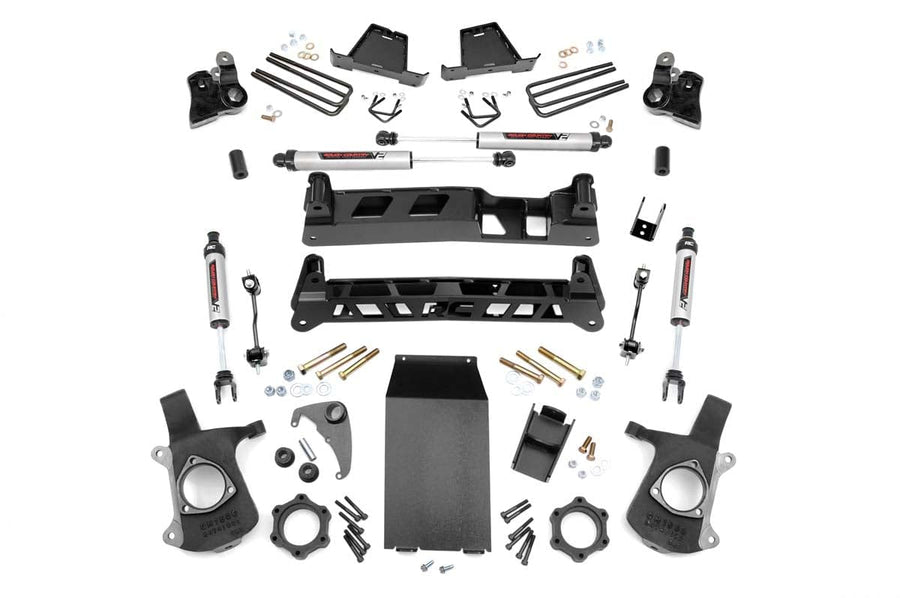 6" Rough Country Lift Kit w/V2 Shocks for 99-06 Chevy/GMC 1500 4WD - 27270