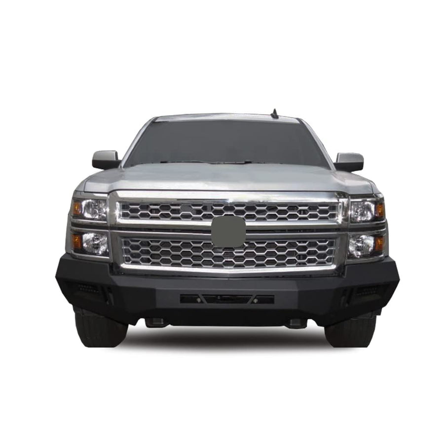 Heavy Duty Black Horse Armour Front Bumper I Front Bumper Matte Black Compatible with 2014-2015 Silverado 1500-AFB-SI14