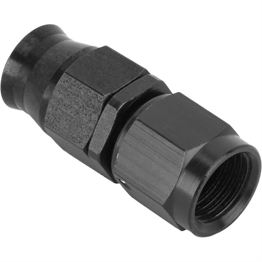 Fragola Performance Systems #6 Real Street Str Hose End For Ptfe Hose Black 680106-BL