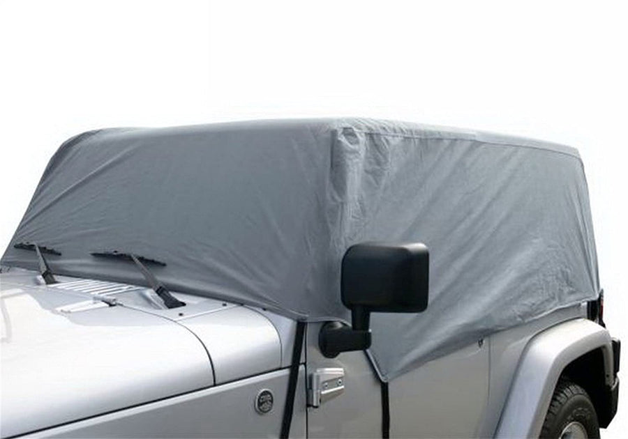 Jeep Wrangler JK Cab Cover for Rampage Products | Fits Over Installed Top, 4-Layer, Breathable, Grey | 1263 | Fits 2007-2018 Jeep Wrangler JK 2-Door