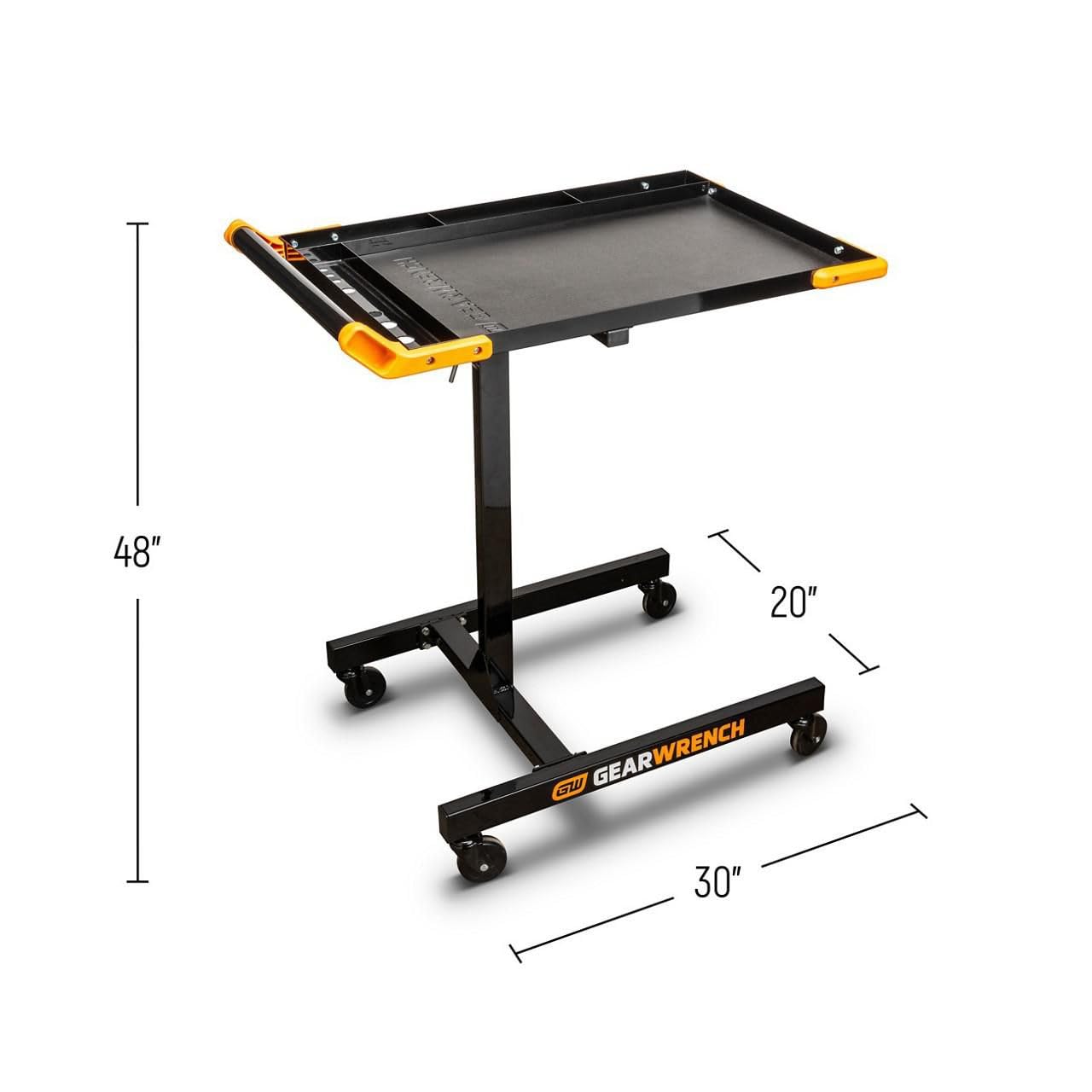 Adjustable Height GEARWRENCH Mobile Work Table 35 To 48" - 83166