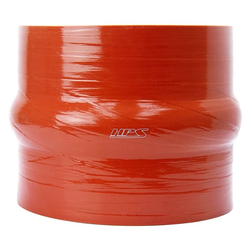 Silicone Hump Coupler Hose, HPS 2.75" ID, 4" Length, Ultra High Temp 4-Ply Aramid Reinforced, 75 Psi Max. Pressure, 500F Max. Temperature, SHC-275-L4-HOT, Orange