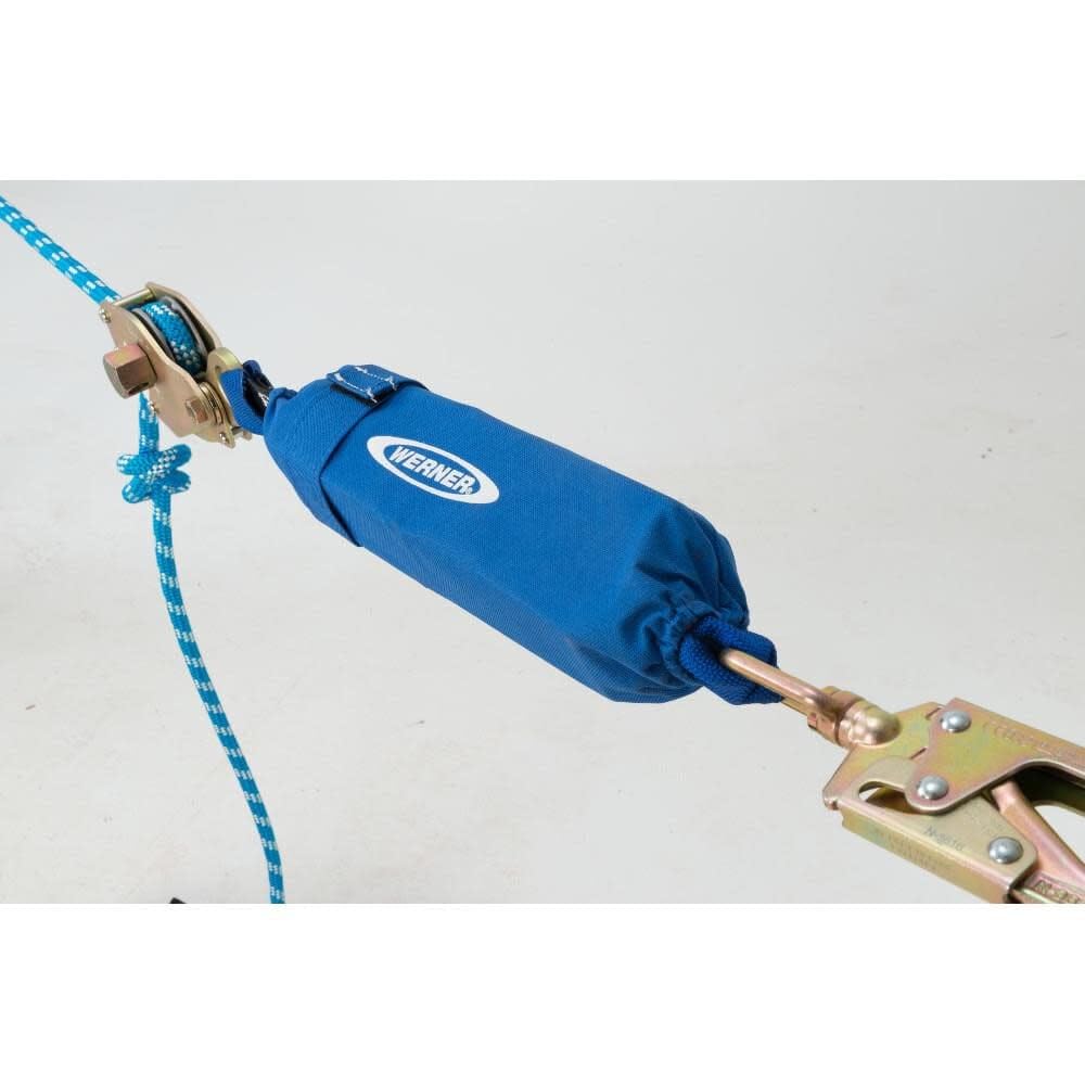 100 Ft Werner 2-Man Rope Horizontal Lifeline System Cross-Arm Strap