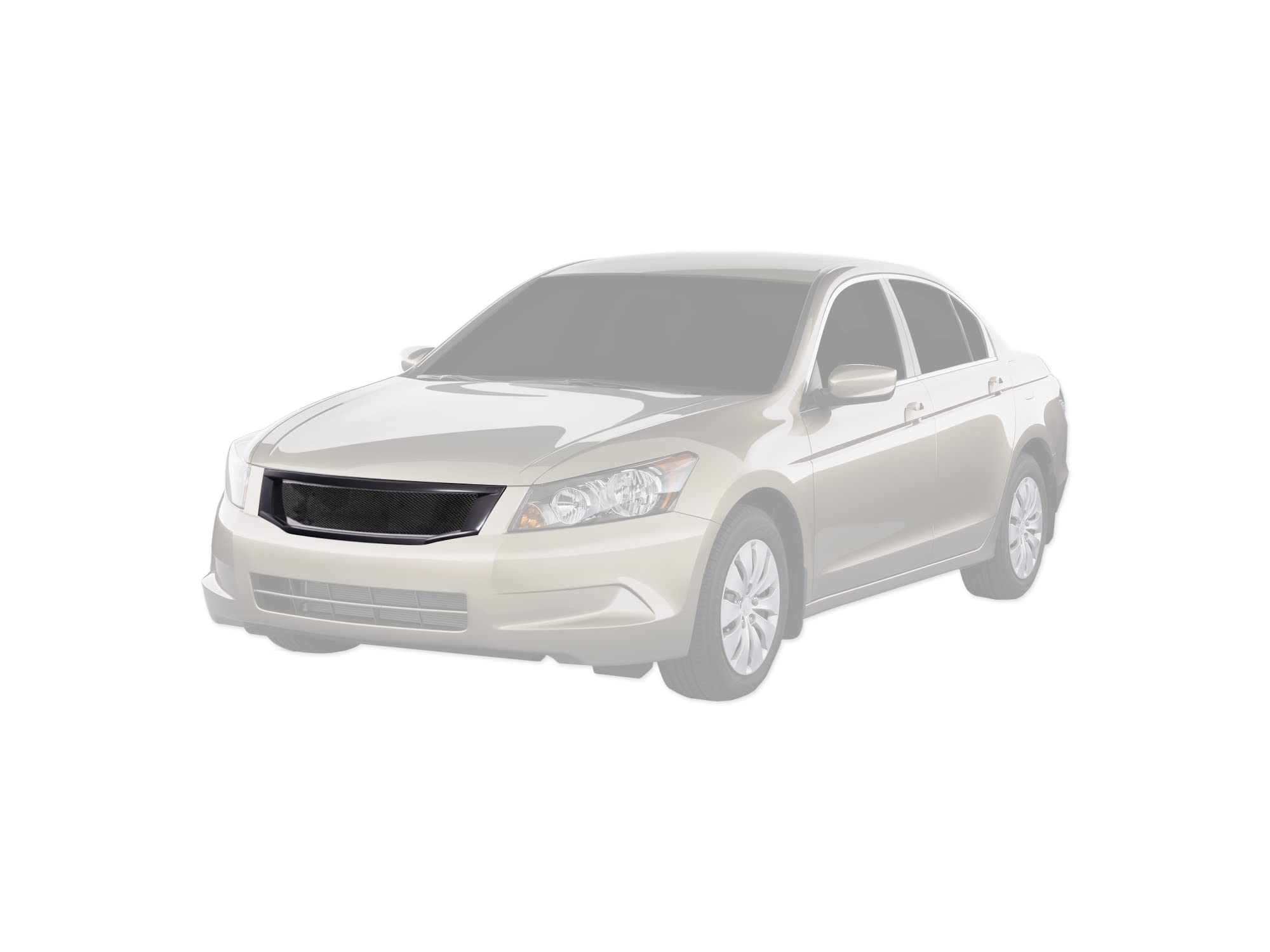 7148963 Armordillo USA Mesh Front Hood Grille - Gloss Black Fits 2008-2010 Honda Accord 4 Door Sedan