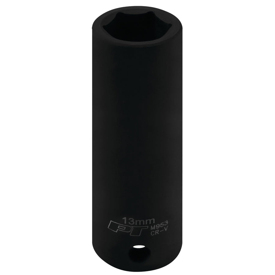 3/8-Inch Performance Tool M953 13mm Deep Wall Impact Socket for Efficient Automotive Repair and Maintenance