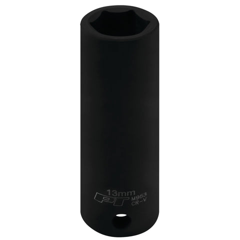 3/8-Inch Performance Tool M953 13mm Deep Wall Impact Socket for Efficient Automotive Repair and Maintenance