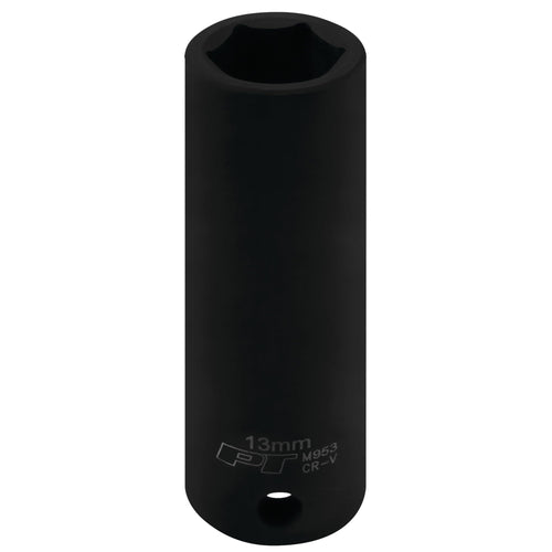 3/8-Inch Performance Tool M953 13mm Deep Wall Impact Socket for Efficient Automotive Repair and Maintenance