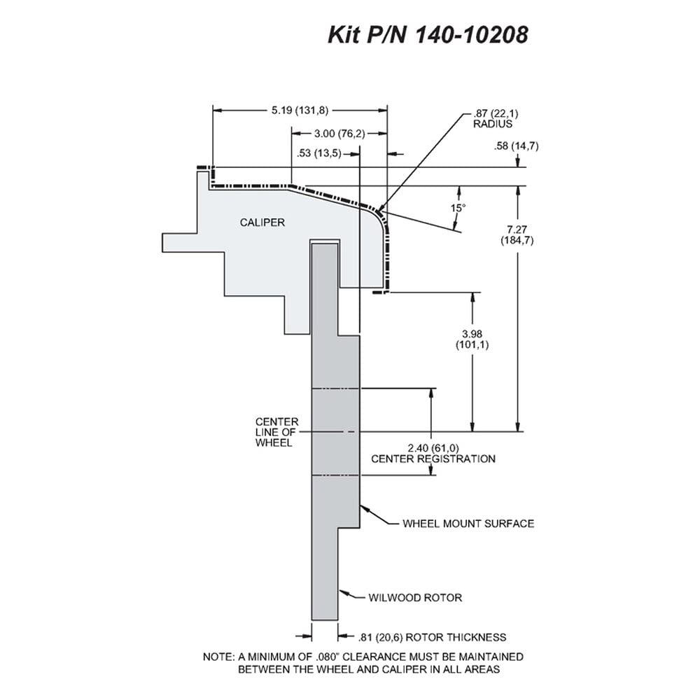 Red CPB Rear Kit, 11.00"