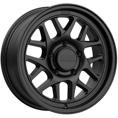 KMC Wheels Satin Black KM7177 Wheel with Aluminum (17 x 8.5 inches /6 x 135 mm, 18 mm Offset)