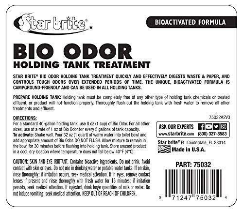 Bio Odor STAR BRITE Holding Tank Treatment - 32 OZ (075032)