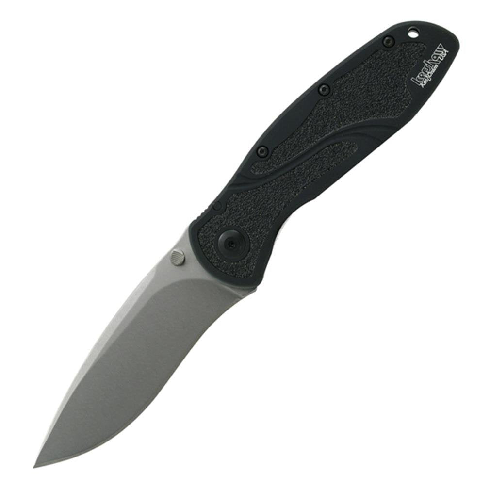 Kershaw Blur S30V Pocketknife, 3.4" S30V Powdered Stainless Steel Recurved Blade, Assisted Thumb-Stud Opening EDC
