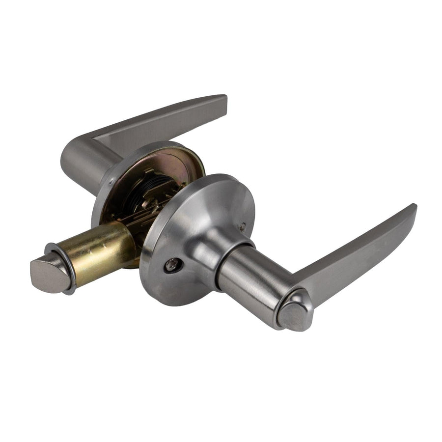 Aluminum Global Link RV Interior Lever Style Privacy Lockset, Brushed Satin Nickel