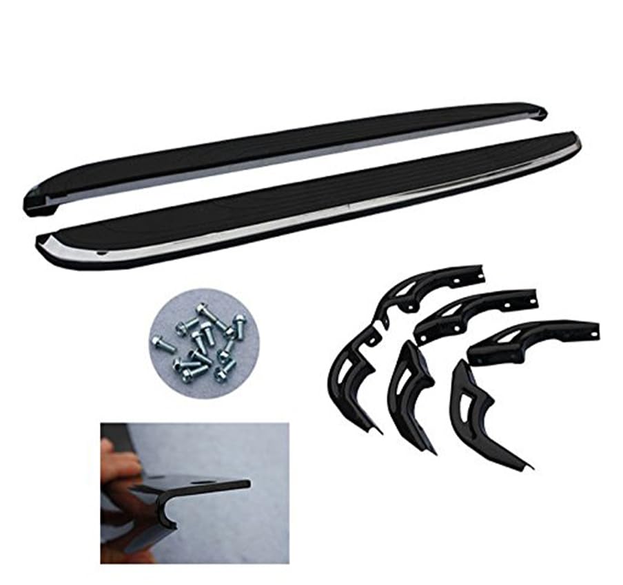 Aluminum Black Horse OEM Replica Running Boards Compatible with 2016-2022 Honda Pilot/ 2014-2020 Acura MDX
