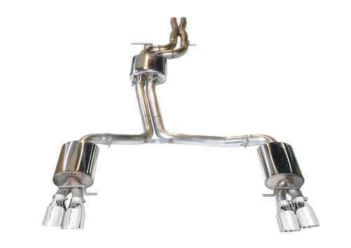 AWE Tuning 3.0T Audi B8.5 S5 Touring Edition Exhaust System - Polished Silver Tips (90mm) - 3015-42028