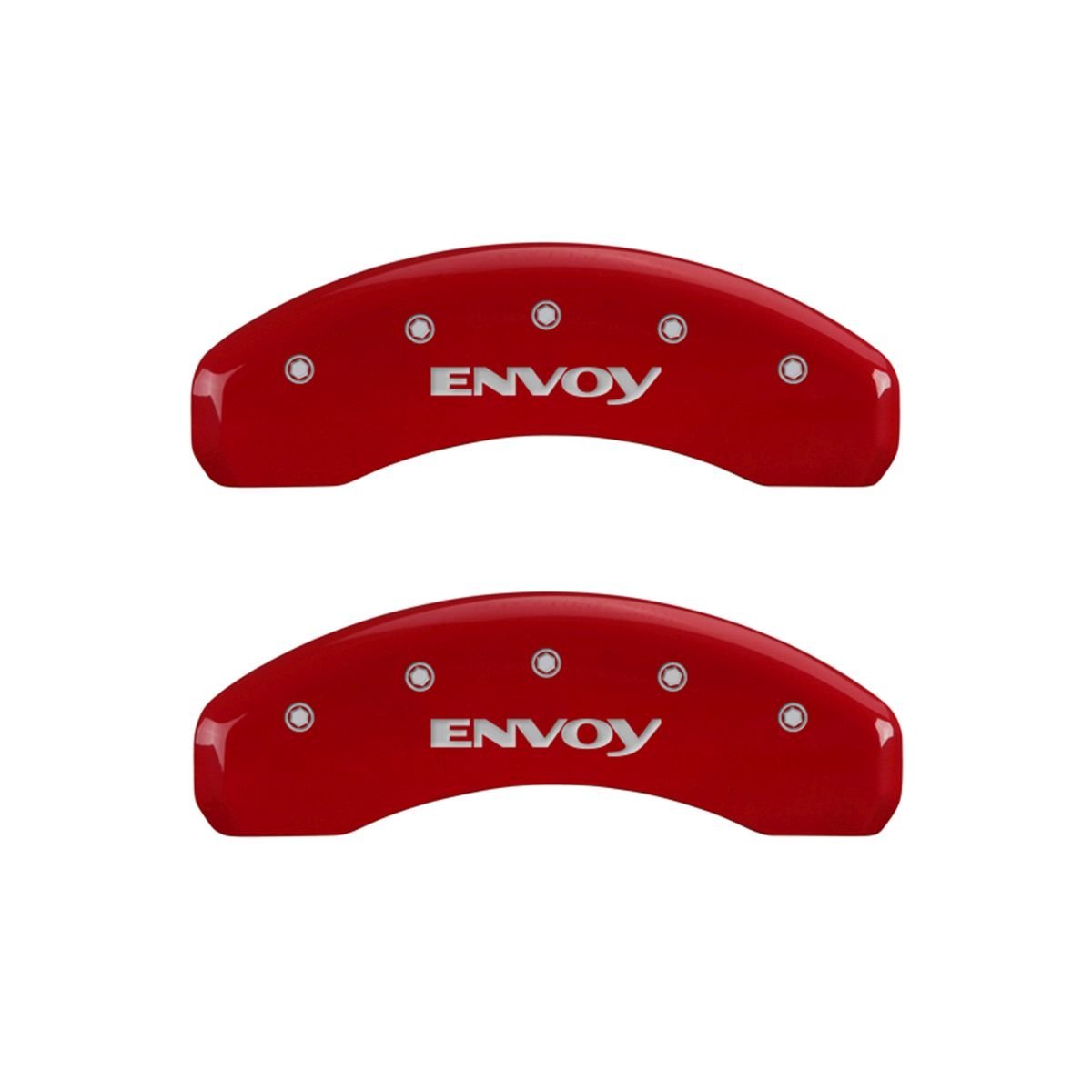 MGP Caliper Covers Envoy Red 34004SEVYRD - Engraved Front & Rear44; Set of 4