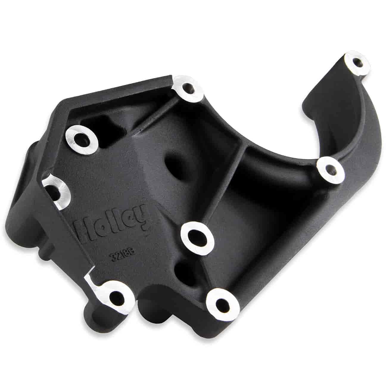 Holley LS A/C Accessory Drive Kit 20-142BK - Includes SD7 A/C Compressor, Tensioner, & Pulleys- Black Finish