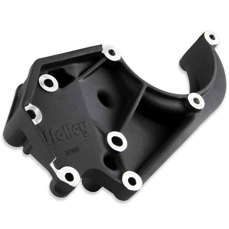 Holley LS A/C Accessory Drive Kit 20-142BK - Includes SD7 A/C Compressor, Tensioner, & Pulleys- Black Finish