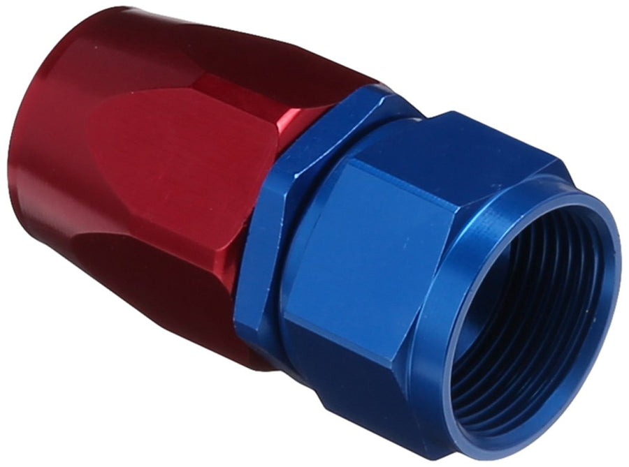 Edelbrock/Russell 610060 Anodized Aluminum Red/Blue -16AN Straight Hose End