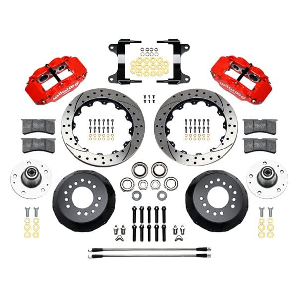 12.88" FNSL6R Hub Kit, Front, Drill, Red