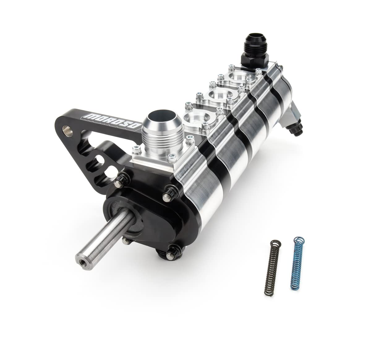Moroso T3 22345 Dry Sump Oil Pump, 5 Stage, Left Side Door Car Mount, 1.2" Pressure Section