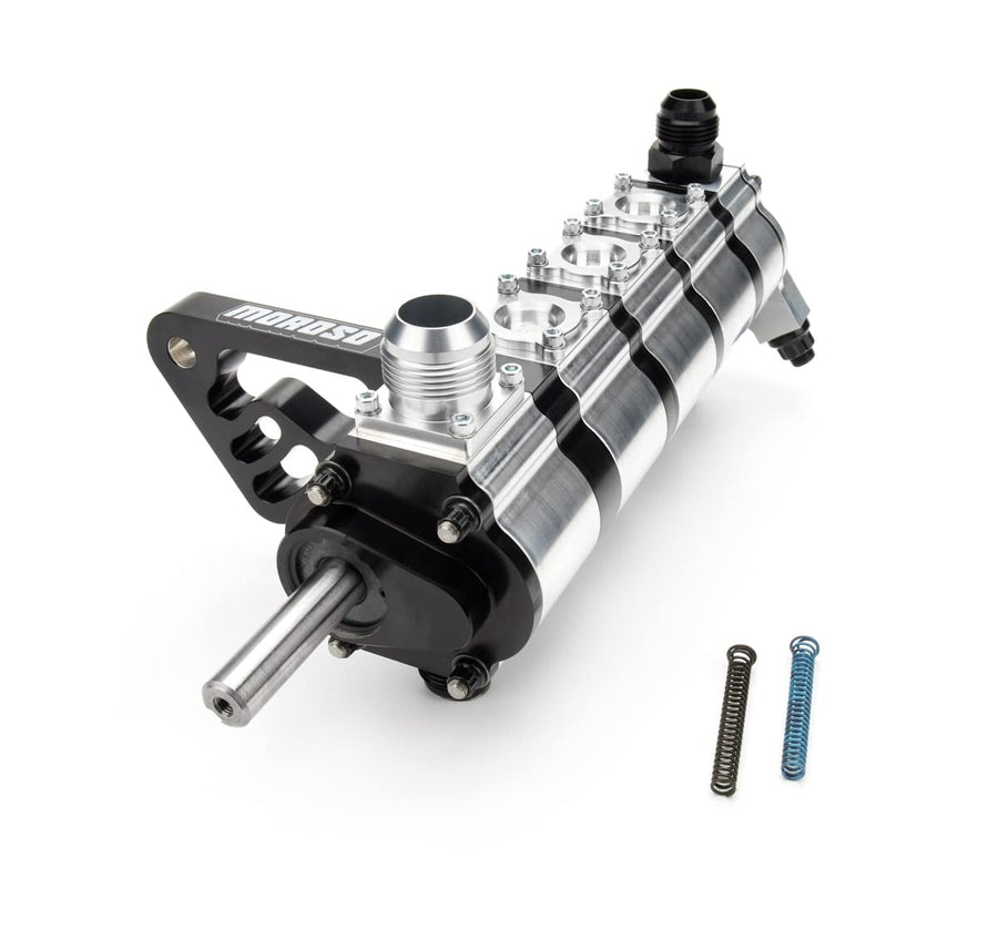 Moroso T3 22345 Dry Sump Oil Pump, 5 Stage, Left Side Door Car Mount, 1.2" Pressure Section