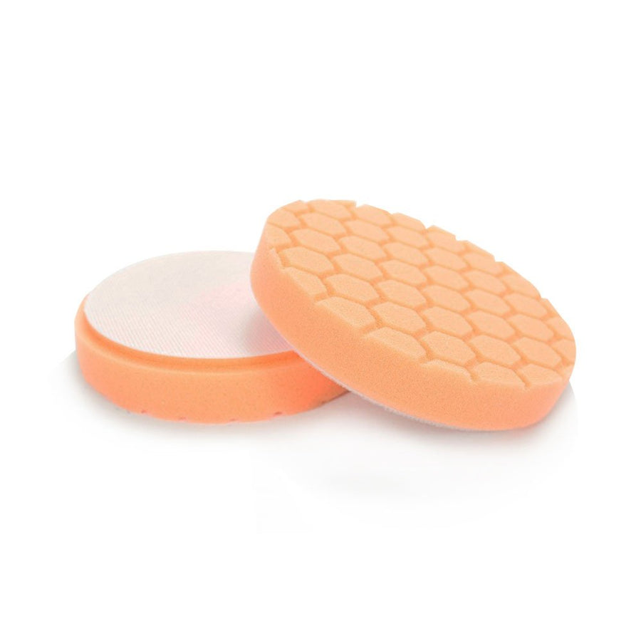 Chemical Guys Hex-Logic BUFX_102_HEX4 Medium-Heavy Cutting Pad, Orange (4.5 Inch Pad Made for 4 Inch Backing Plates), 1 Pad Included