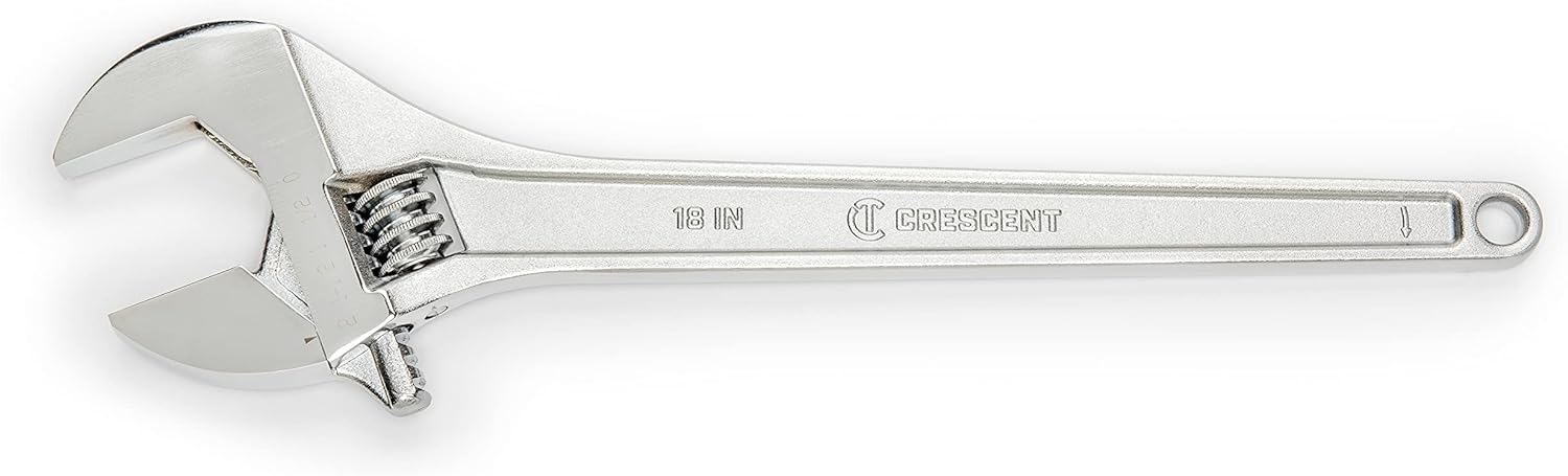 Adjustable Crescent Tapered Handle Wrench - Boxed - Home Improvement, Garage & Mechanic Versatile Hand Tool - 18" - AC218BK