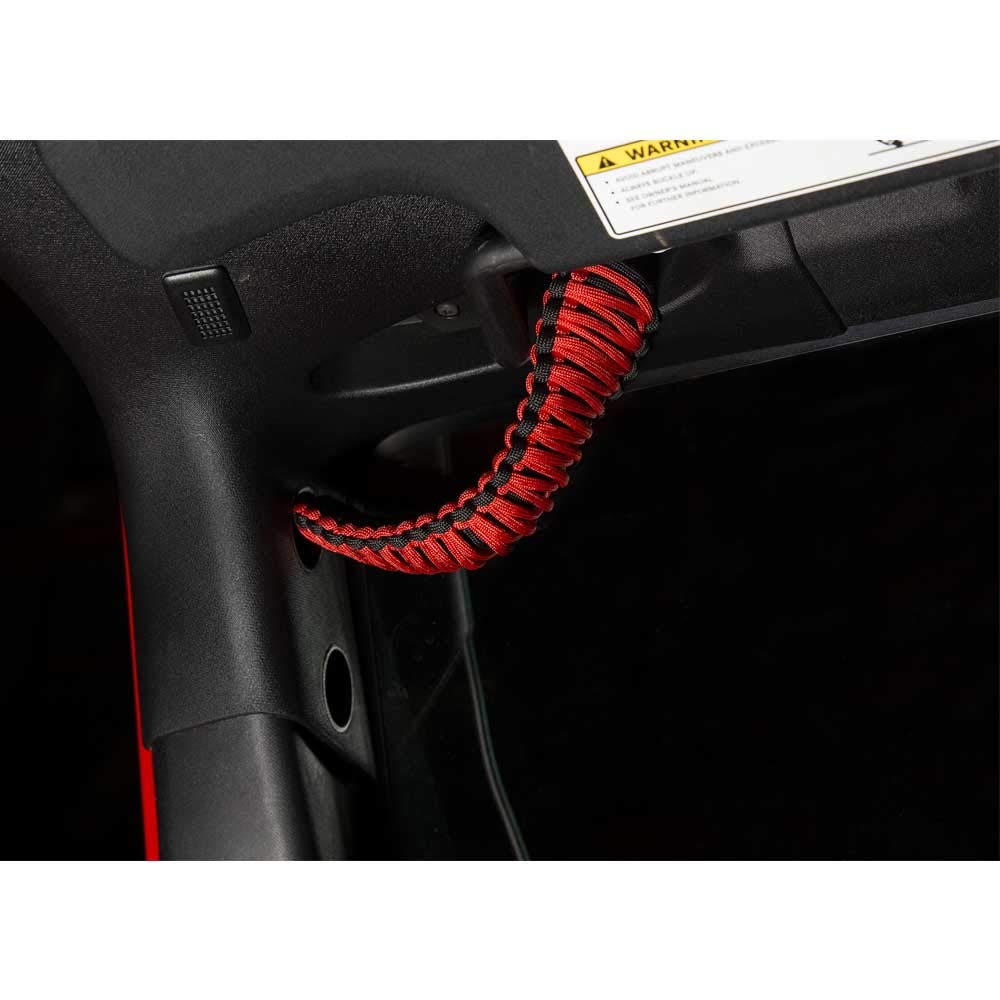 Rugged Ridge Grab Handles for JK/JKU Jeep Wrangler | Nylon, Red | 13305.80 | Fits 2007-2018 Jeep Wrangler JK/JKU