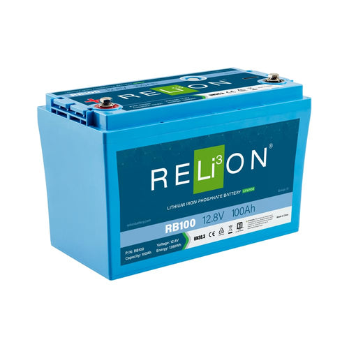 12v RELiON RB100 | 100Ah LifePO4 Lithium-ion Battery | Group 31 | 3500~5000 Cycles | Waterproof (IP67 Rating) | 10 Year Warranty | Perfect for Boat, Kayak, Trolling Motor, RV, Solar, Off Grid etc.