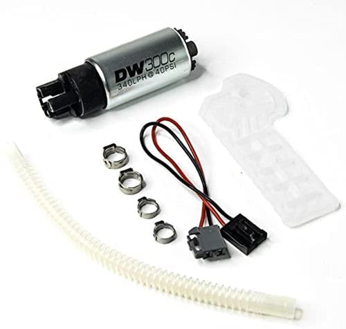 340lph Deatschwerks compact fuel pump with out clips w/ 9-1062 install kit (9-307-1062)