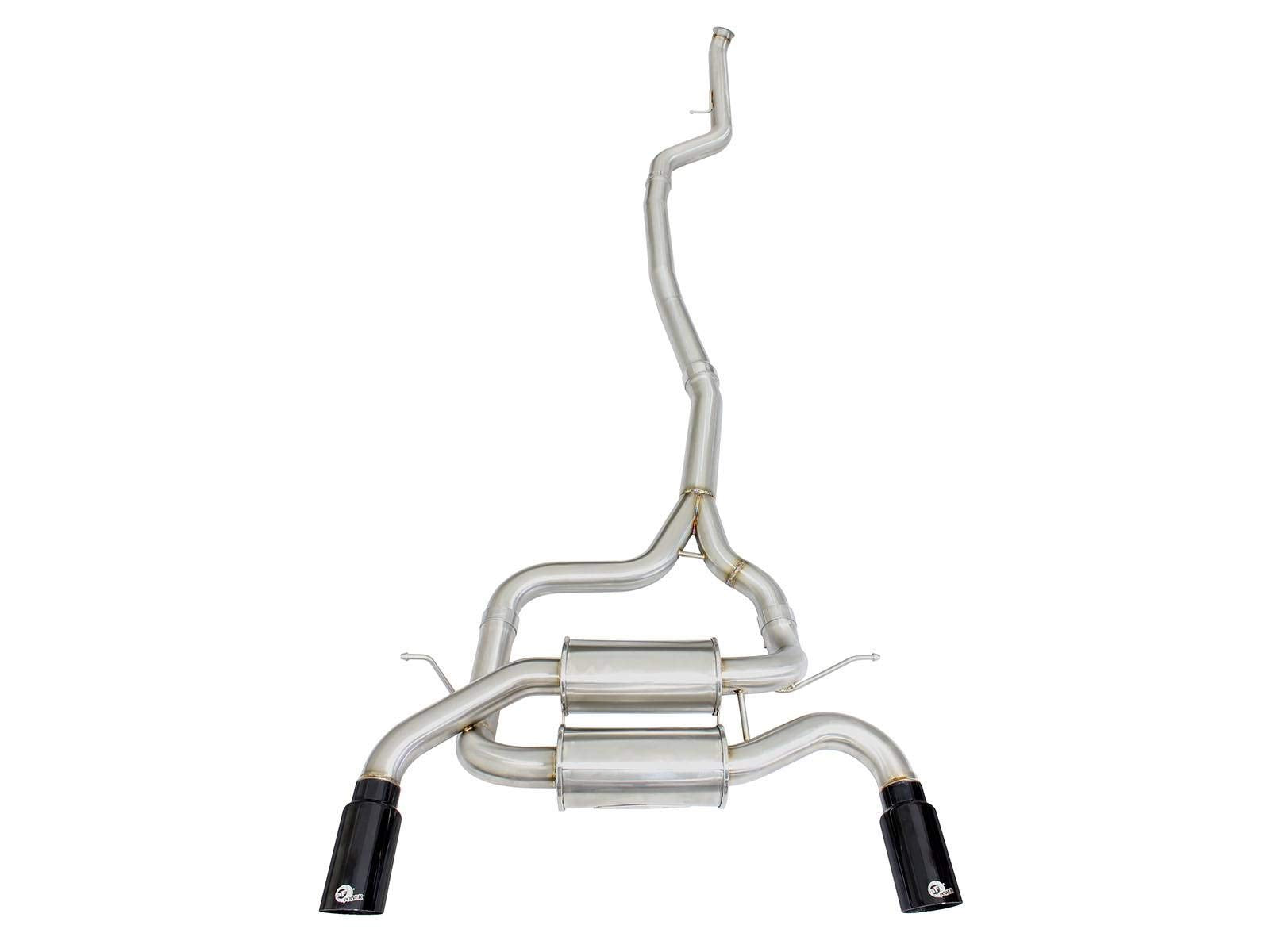 MACH Force-Xp aFe Power 2.5" 304 Stainless Steel Cat-Back Exhaust System with Black Tips