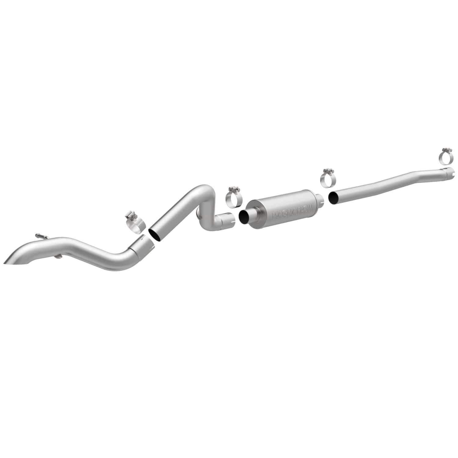 MagnaFlow Jeep Wrangler JK 2012-2018 Rock Crawler Series Cat-Back Performance Exhaust System, V6 3.6L