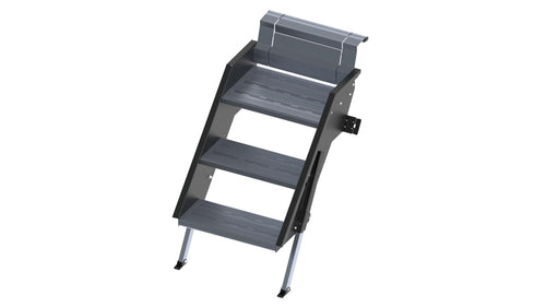 3-Step Narrow Adjustable RV Entry Stairs - Suburban RV Stow Away Steps, Secure and Convenient Stow Away Steps for Easy Access to Your RV; Lightweight and Durable Design with Safety in Mind (4103A)