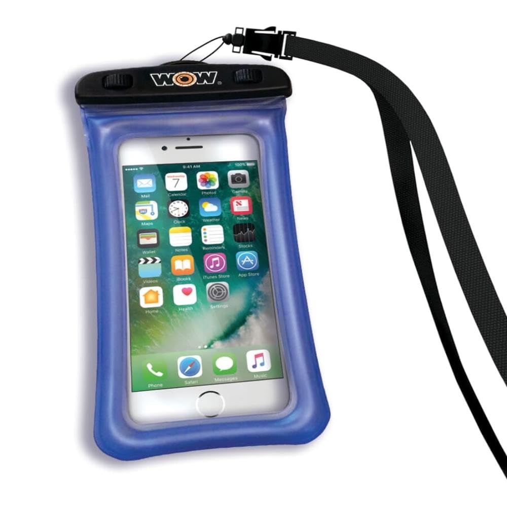 WOW Sports Phone Pouch Waterproof with Floatation – 5X8 Inch Snowproof, Dustproof, Sandproof, and Waterproof Cell Case