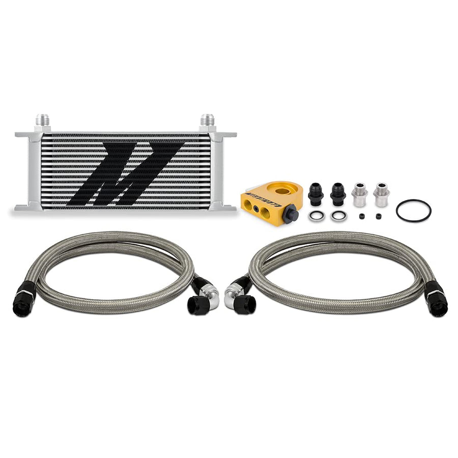 Mishimoto 16-Row Universal Thermostatic Oil Cooler Kit, Silver
