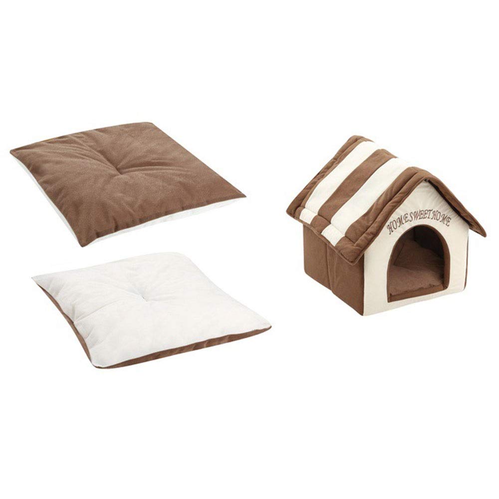 Pet Kennel FENXIMEI Removable and Washable Dog House Dog Bed Cat Litter (Color, Size : 3839.545)