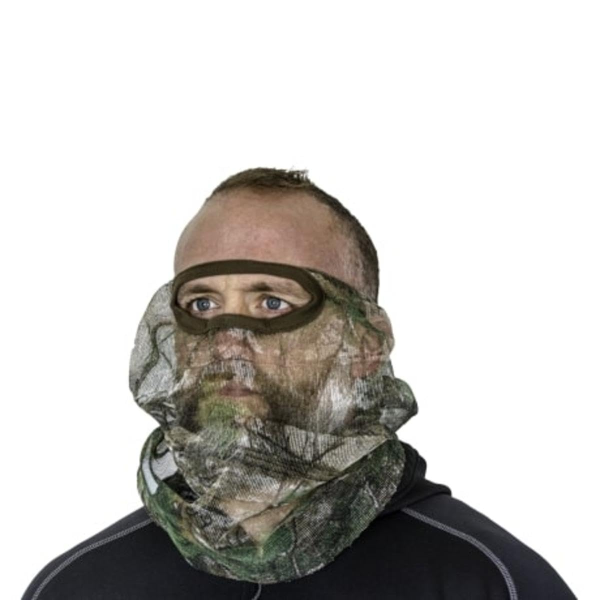 3/4 Facemask Hunters Specialties, Realtree Edge - Hunting Breathable Mesh Mask with Adjustable Nose Piece