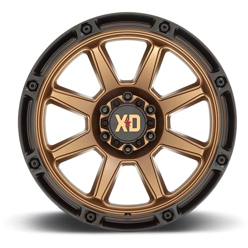 XD Wheels Matte Bronze Xd863 Wheel with Black Lip Alloy Steel (20 x 12. inches /5 x 71 mm, -44 mm Offset)