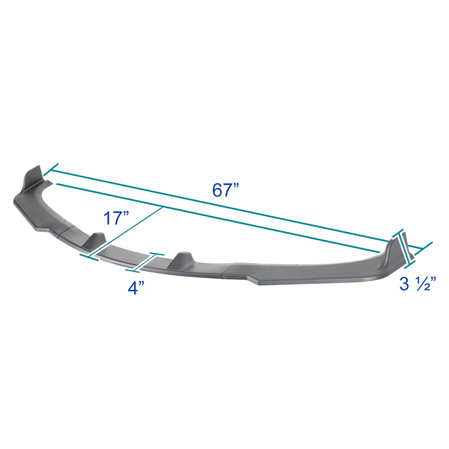 Matte Black Spec-D Tuning Front Bumper Lip Spoiler 3PC Compatible with BMW E90 325i 328i 335i 2009-2011