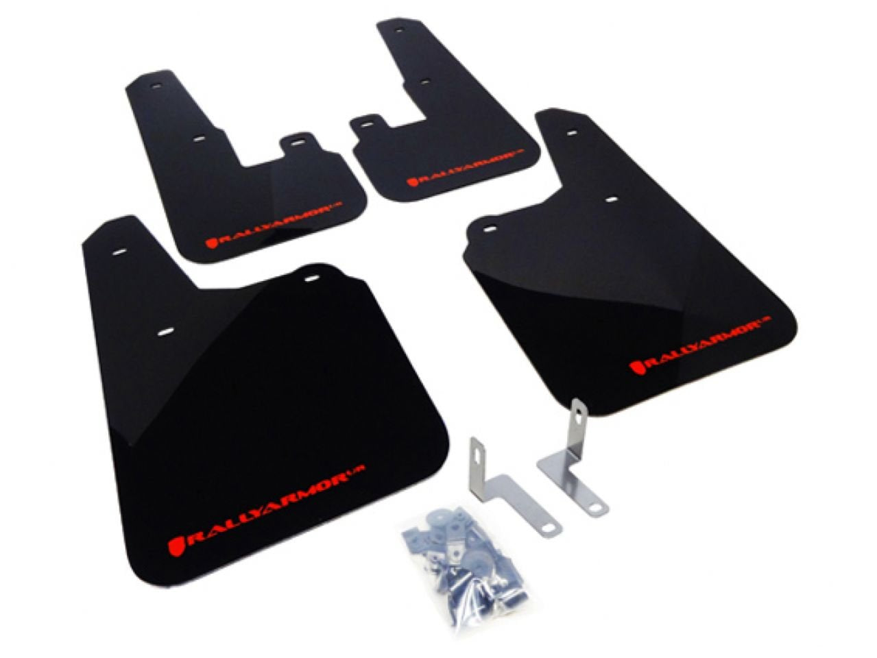 Rally Armor Mud Flap Black, Red MF16-UR-BLK/RD with Logo (2010+ Subaru Outback UR), 1 Pack